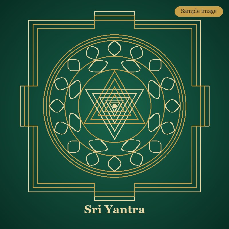 Sri Yantra – Gold Plated Copper (6 x 6 in)