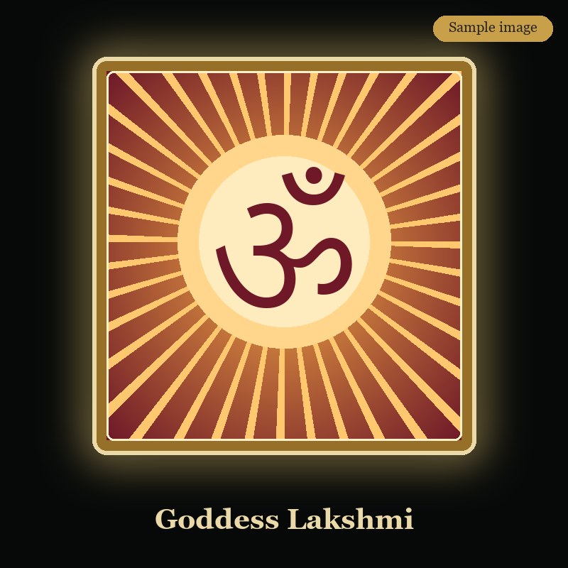 Goddess Lakshmi LED Photo Frame (12 x 15 in)
